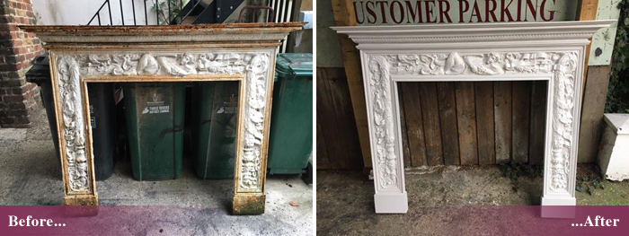 Fireplace stripping and repainting